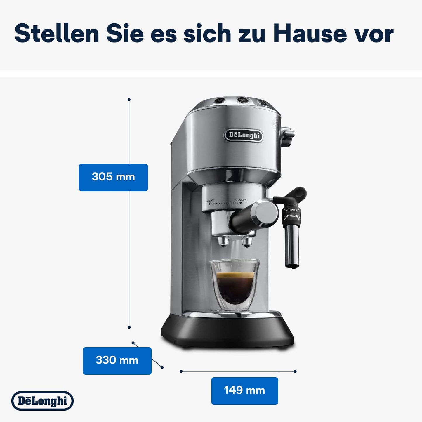 De'Longhi Dedica EC685 Espressomaschine – 15 cm, Silber